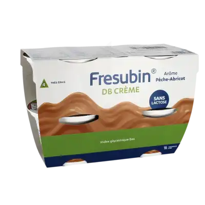 Fresubin DB Crème Nutriment Pêche Abricot 4Pots/200g
