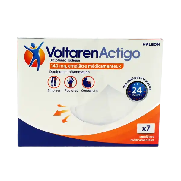 Voltarenactigo 140 Mg, Emplâtre Médicamenteux