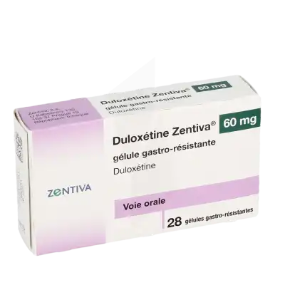 Duloxetine Zentiva 60 Mg, Gélule Gastro-résistante à Angers