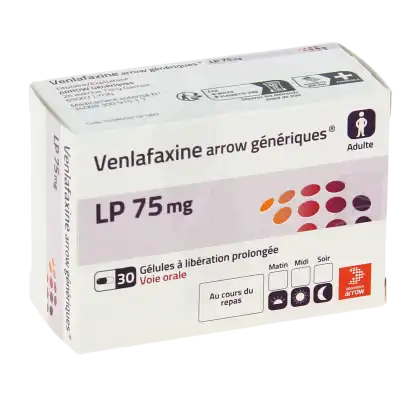 Venlafaxine Arrow Generiques Lp 75 Mg, Gélule à Libération Prolongée à VILLERS-LE-LAC