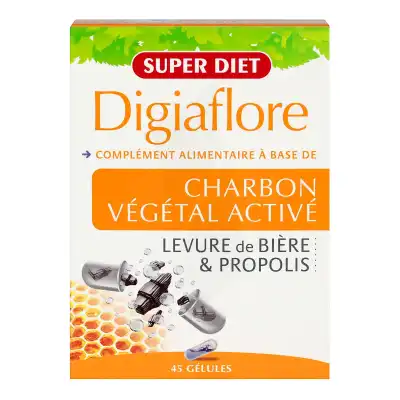 DIGIAFLORE Charbon/Levure 245mg Gél B/45