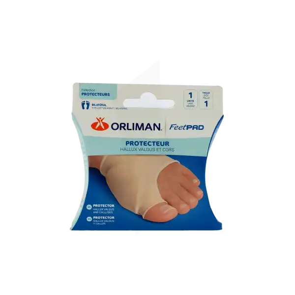 Orliman Feet Pad Hallus Valgus Protecteur Oignons Et Cors Taille S B/1