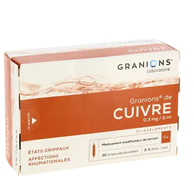 GRANIONS DE CUIVRE 0,3 mg/2 ml, suspension buvable