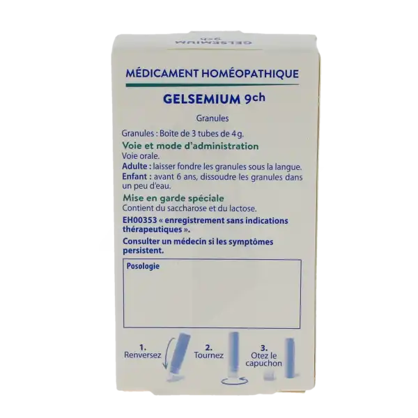 Boiron Gelsemium 9ch Granules 3 Tubes De 4 G