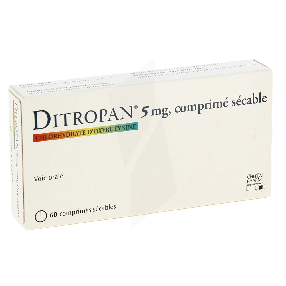 Ditropan 5 Mg, Comprimé Sécable