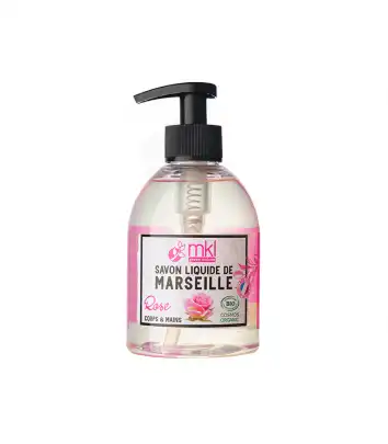 Mkl Savon Liquide De Marseille Bio Rose Fl Pompe/300ml