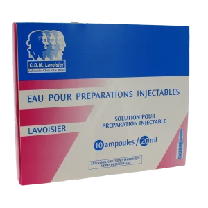 Eau Pour Preparations Injectables Lavoisier, Solution Pour Préparation Injectable