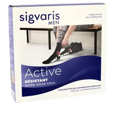 Sigvaris Active Resistant Chaussettes  Homme Classe 2 Noir X Large Long à Haguenau