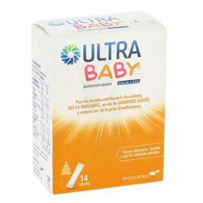 Ultra-baby Poudre Antidiarrhéique 14 Sticks/2g à LA COTE-SAINT-ANDRÉ