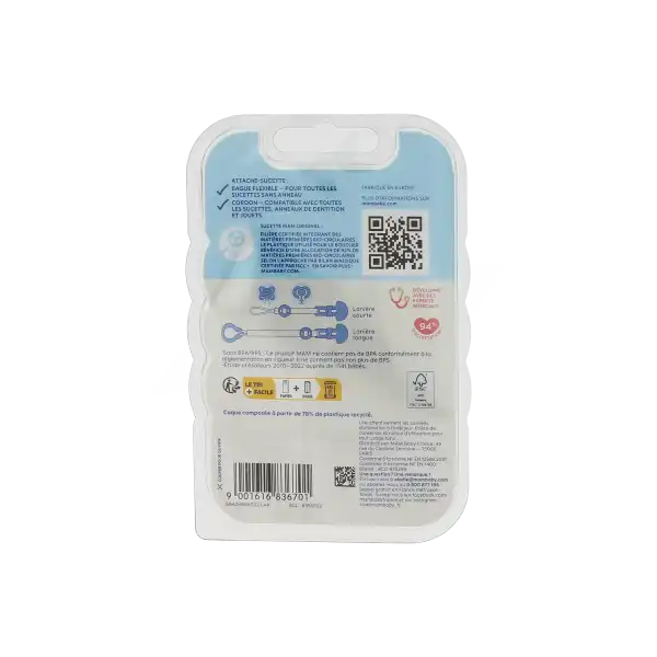 Mam Kit Sucette+attache-sucette Silicone 18mois + Etui/1