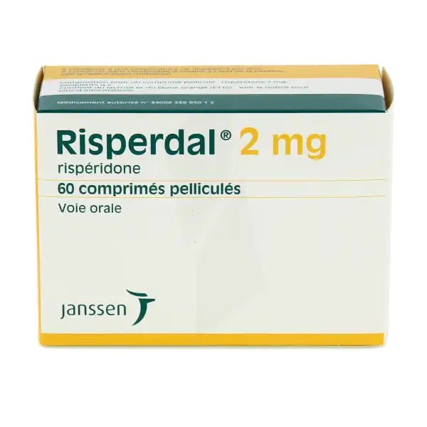 Risperdal 2 Mg, Comprimé Pelliculé