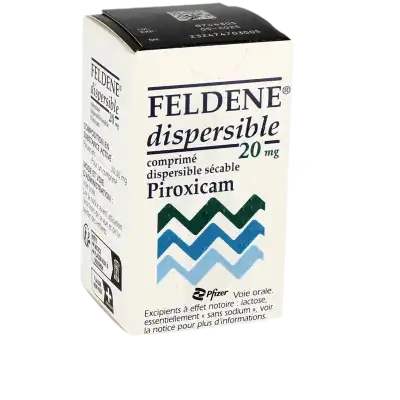 Feldene Dispersible 20 Mg, Comprimé Dispersible Sécable à Bordeaux