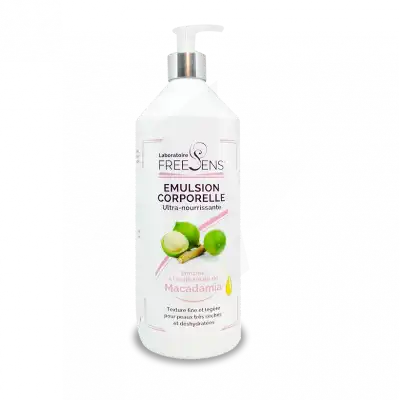 Freesens Emulsion Corps Huile De Macadamia Fl Pompe/1l à LE-TOUVET