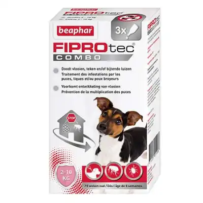 Fiprotec Combo 67 Mg/60,3 Mg Solution Pour Spot-on Pour Petits Chiens, Solution Pour Spot-on à Bondues