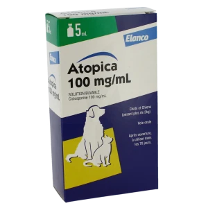 Atopica 100 Mg/ml Solution Buvable Pour Chats Et Chiens, Solution Buvable