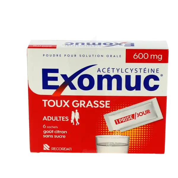 Exomuc 600 Mg, Poudre Pour Solution Orale En Sachet