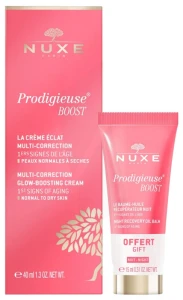 Nuxe Prodigieuse Boost Crème Soyeuse Peau Normale à Sèche T Pompe/40ml+mini Nuit