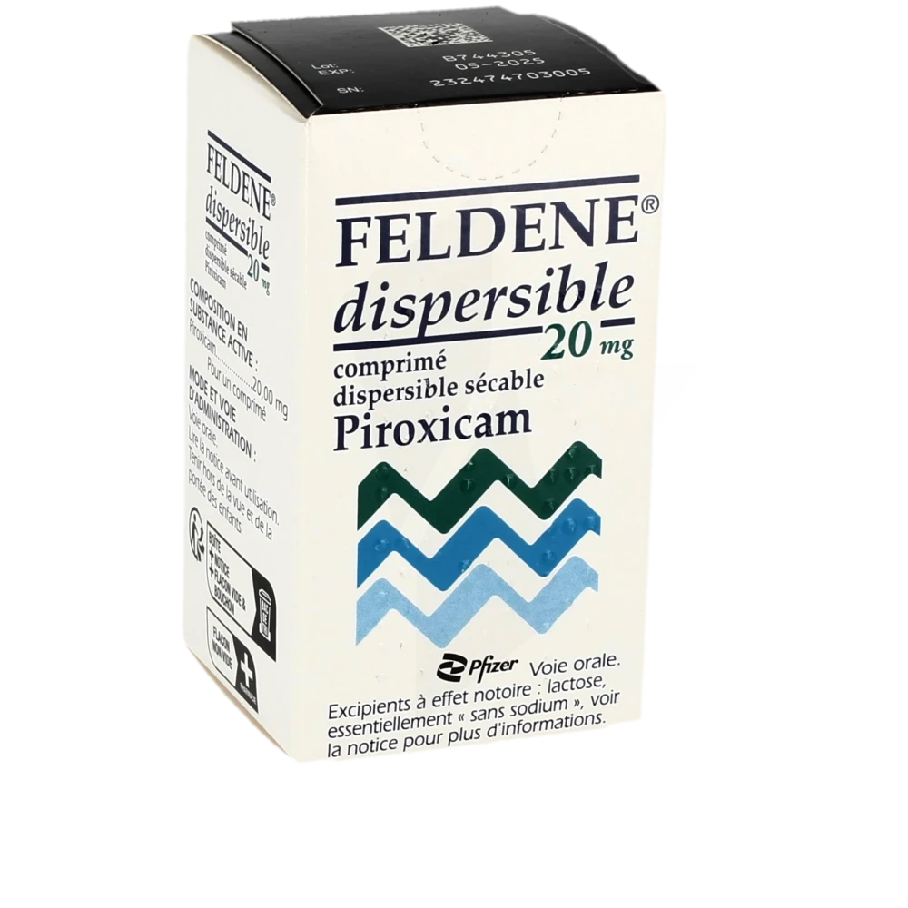 Feldene Dispersible 20 Mg, Comprimé Dispersible Sécable