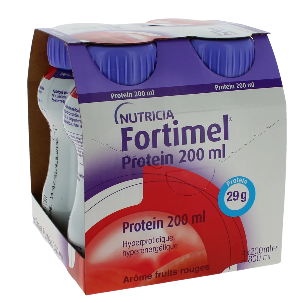 Fortimel Protein Nutriment Fruits Rouges 4 Bouteilles/200ml