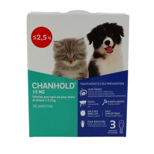 Chanhold 15 Mg Solution Pour Spot-on Pour Chats Et Chiens <= 2,5 Kg, Solution Pour Spot-on