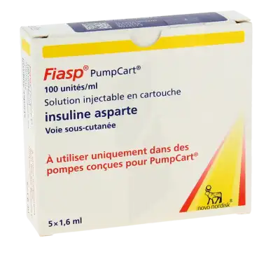 Fiasp Pumpcart 100 Unités/ml, Solution Injectable En Cartouche à Osny