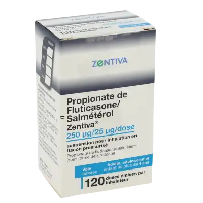 Propionate De Fluticasone/salmeterol Zentiva 250 Microgrammes/25 Microgrammes/dose, Suspension Pour Inhalation En Flacon Pressurisé à FLEURANCE