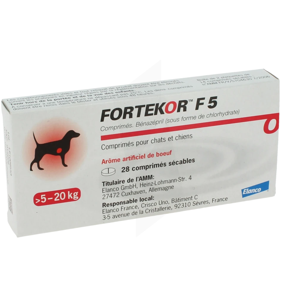 Fortekor F 5 Comprimes Pour Chats Et Chiens, Comprimé