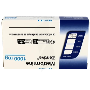 Metformine Zentiva 1000 Mg, Comprimé Pelliculé