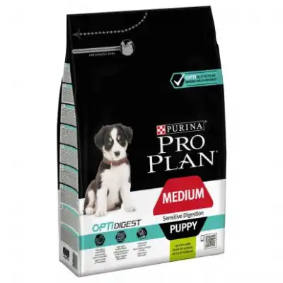 Pro Plan - Croquettes Medium Puppy Sensitive Digestion à l' Agneau pour Chiot - 3Kg