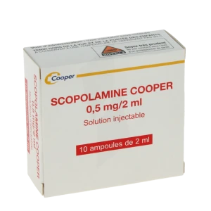 Scopolamine Cooper 0,5 Mg/2 Ml, Solution Injectable