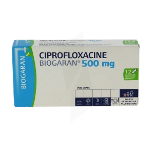 Ciprofloxacine Biogaran 500 Mg, Comprimé Pelliculé Sécable