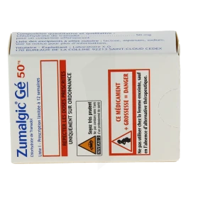 Zumalgic 50 Mg, Comprimé Effervescent