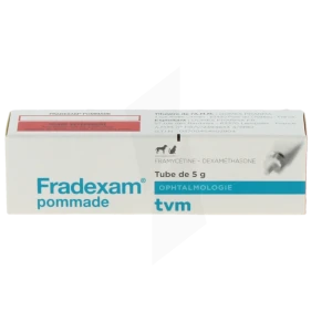 Fradexam 3150 Ui/g + 0,76 Mg/g Pommade Ophtalmique Pour Chiens Et Chats, Pommade Ophtalmique