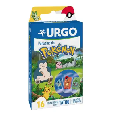 Urgo Pansement Protecteur Tatoo Pokémon B/16 à Bordeaux