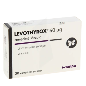 Levothyrox 50 Microgrammes, Comprimé Sécable