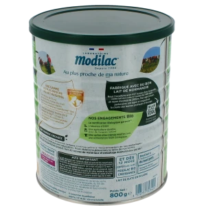 Modilac Mon Petit Bio Lf+ 2 Lait Pdre B/800g