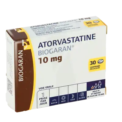 Atorvastatine Biogaran 10 Mg, Comprimé Pelliculé à LE LAVANDOU