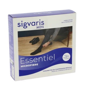 Sigvaris Essentiel Urban Microfibre Chaussette Morpho+ Classe 2 Homme Noir Long L