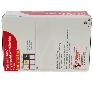 Telmisartan/hydrochlorothiazide Viatris 80 Mg/12,5 Mg, Comprimé