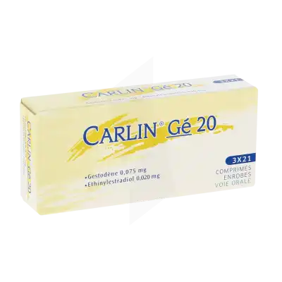 Carlin 75 Microgrammes/20 Microgrammes, Comprimé Enrobé à LA CRAU