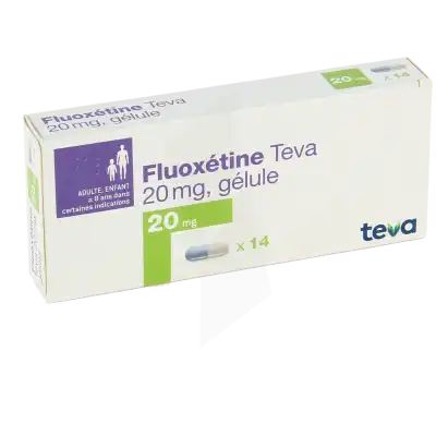 Fluoxetine Teva 20 Mg, Gélule à Eysines