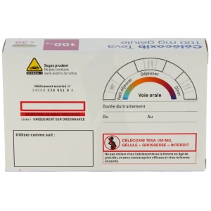 Celecoxib Teva 100 Mg, Gélule