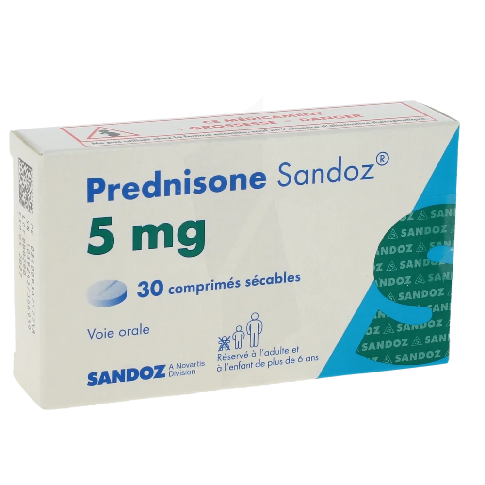 Prednisone Sandoz 5 Mg, Comprimé Sécable