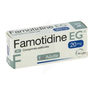 Famotidine Eg 20 Mg, Comprimé Pelliculé