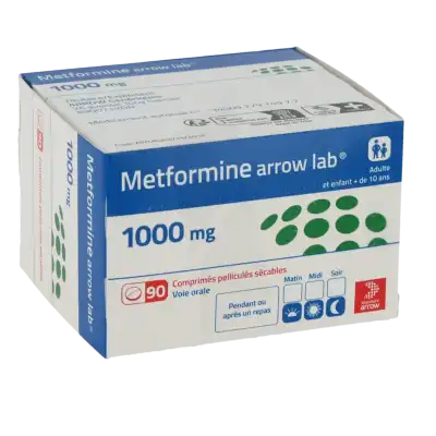 Metformine Arrow Lab 1000 Mg, Comprimé Pelliculé Sécable à Casteljaloux