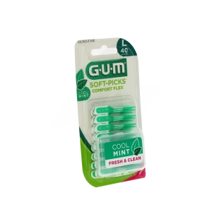 Gum Soft Picks Comfort Flex Pointe Large Interdentaire Mint B/40