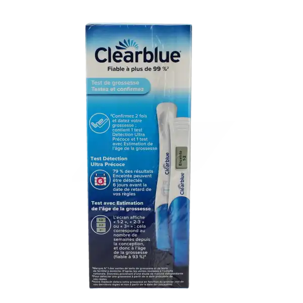 Clearblue Test De Grossesse Testez Et Confirmez B/2