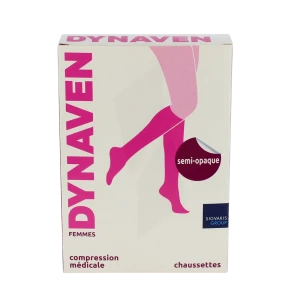 Dynaven Semi-opaque Chaussettes  Femme Classe 2 Beige X Large Normal