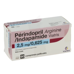 Perindopril Arginine/indapamide Viatris 2,5 Mg/0,625 Mg, Comprimé Pelliculé