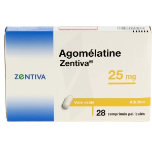 Agomelatine Zentiva 25 Mg, Comprimé Pelliculé